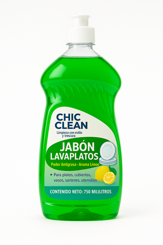 Jabón Lavaplatos Líquido Aroma Limón – Chic Clean